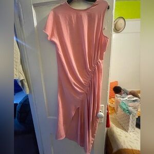 Zara Coral Blouse with Button Detail